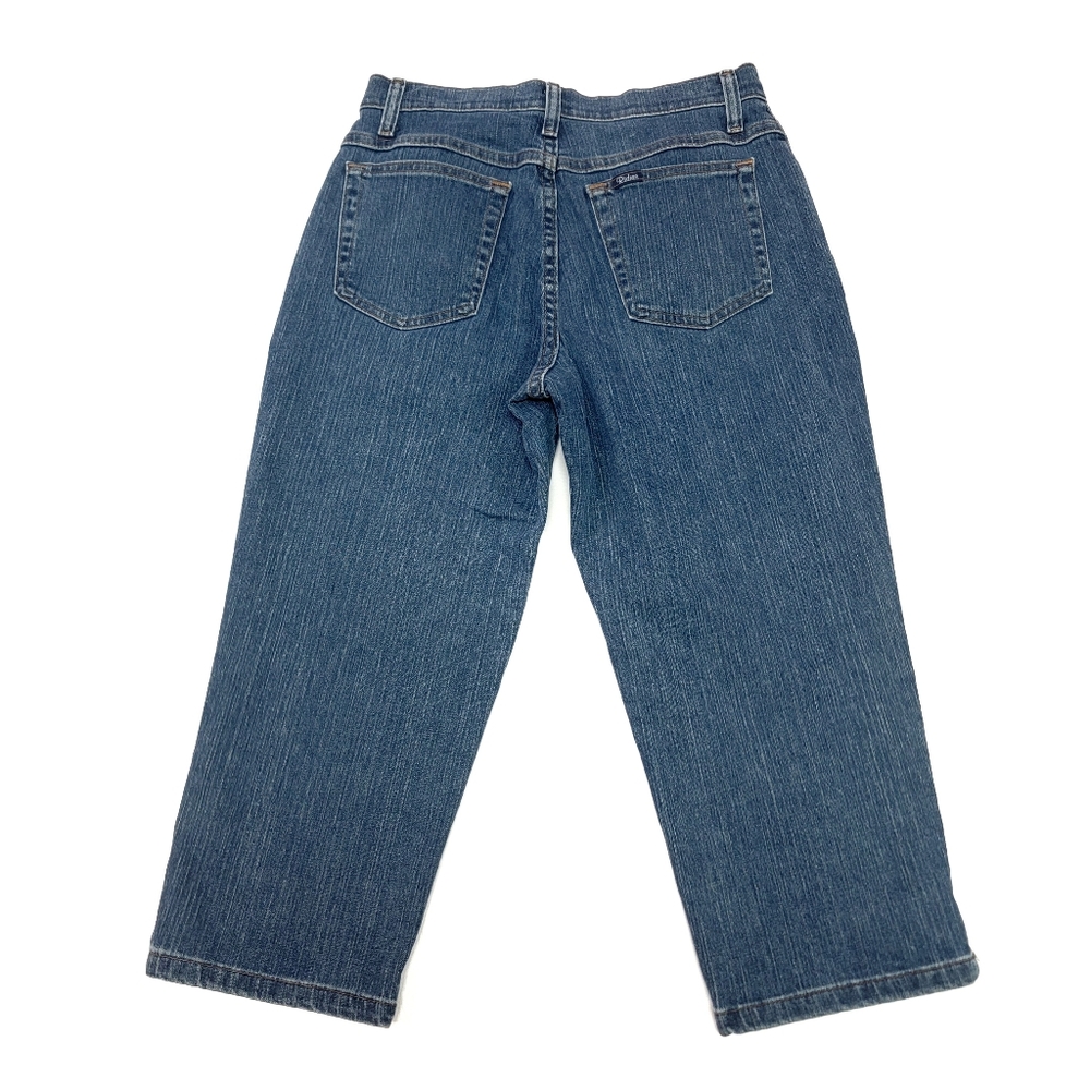 RIDERS ♡ Super Sweet Dark Vintage Denim Stretch Blue Jean Capris 6M